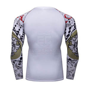 Camisas de compresión para hombre de alta calidad más vendidas, patrón sólido hecho a medida, 220 gramos, tela de poliéster 100%, peso de secado rápido - Product Image 2