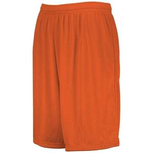 Pantalones cortos de baloncesto de malla naranja personalizados para hombres, pantalones cortos deportivos transpirables para gimnasio, pantalones cortos atléticos de entrenamiento de secado rápido con cintura elástica - Product Image 3