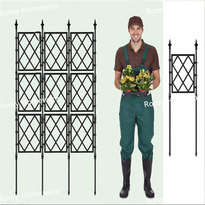 Support de jardin <span class=keywords><strong>en</strong></span> fer pour plantes grimpantes avec design tressé, pour haies et fleurs - Rectangulaire moderne thermolaqué 160x85cm - Product Image 6