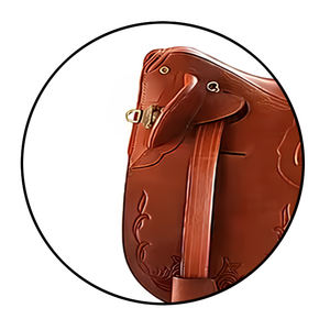 Selle de stock en cuir véritable de qualité supérieure faite à la main légère et flexible avec support pour une conduite confortable toute la journée - Product Image 3