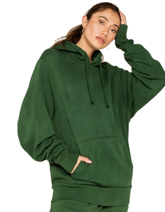 Logo personnalisé imprimé femmes 100% coton coréen Long blanc couleur unie sweats à capuche et sweat pour les femmes - Product Image 1