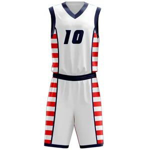 Venta al por mayor de diseño personalizado de sublimación baloncesto camisa Kit Set hombres uniforme de baloncesto - Product Image 2
