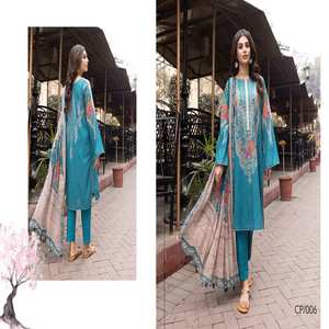 Marca Charizma, Salwar Kameez de Algodón Estampado de Lujo para Mujer, Dupatta de Chifón, Diseños Modernos, Estilo Indio/Pakistaní - Product Image 3