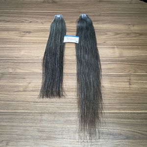 ผมต่อจากคนเวียดนาม100% เส้นผมแท้สีเทาตรงผ้าถักทอวัตถุดิบพร้อมส่ง - Product Image 6