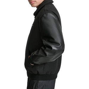 Vestes universitaires en laine légère de qualité supérieure pour hommes Design noir personnalisable OEM de haute qualité Letterman Standout respirant hiver - Product Image 6