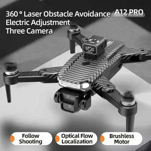 Dron RC A12 PRO Mini 2024, 4K HD, Cámara Dual, Posicionamiento de Flujo Óptico, Evitación de Obstáculos, Plegable, Quadcopter, Dron Profesional - Product Image 3