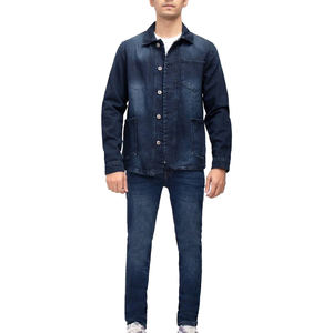Ensemble deux pièces de haute qualité pour hommes, vêtements de rue décontractés, veste et pantalon en jean pour l'hiver, nouveauté - Product Image 1