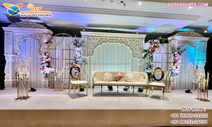 Magnífica decoración de escenario de boda de Malasia, gran evento de boda, escenario de fibra de Canadá, nuevo Manavarai Mandapam para boda del Sur - Product Image 5