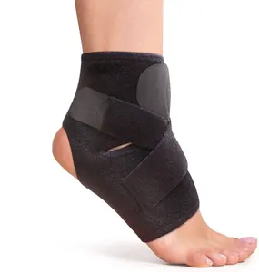 Suporte de tornozelo de compressão para homens e mulheres, cinta de tornozelo ajustável em neoprene respirável