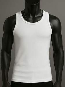 Clean Pulse Essentials <b>White</b> Cotton <b>Vest</b> for <b>Men</b> Sleeveless Lightweight Air Touch Stretch Fabric Designed for Fresh Wear - Product Image 4