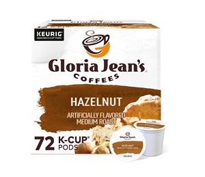 กาแฟกลอเรีย จีน รสเฮเซลนัท แบบแคปซูลสำหรับเครื่องคัพพ์คัพ ยี่ห้อคิวริก คัพ รสชาติเมล็ดกาแฟคั่วกลาง บรรจุ 72 แคปซูล - Product Image 1