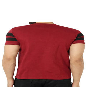 2024 hommes T-Shirt haute rue col rond hommes T-Shirt tenue décontracté vêtements de rue Logo personnalisé broderie personnalisée disponible respirant - Product Image 2