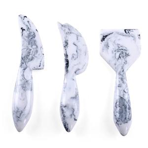 Modern 2026 Style Epoxy Resin <b>Cheese</b> Knife <b>Set</b> Handcrafted Swirl Pattern Elegant Design for Home Hotel Restaurant Use - Product Image 1