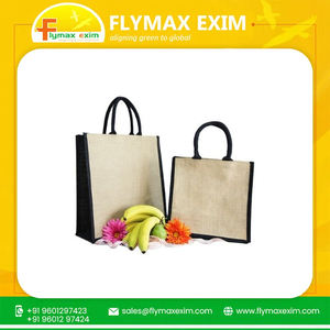 Bolsas de compras de yute blanco de alta calidad Lona reutilizable ecológica para uso diario - Product Image 4