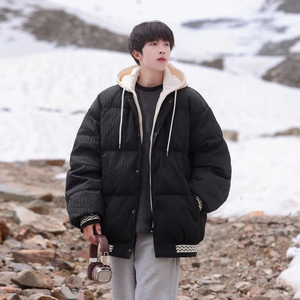 Recién llegado, abrigo de invierno para hombre, chaqueta de plumón, abrigos gruesos y cortos de burbujas, chaquetas de manga larga de PU - Product Image 2