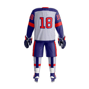 Nouveaux ensembles d'uniformes de hockey sur glace avec nom d'équipe personnalisé, 100% polyester, service OEM, anti-UV et séchage rapide - Product Image 6