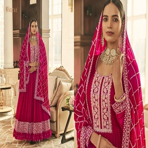 ชุดสูทปักลาย Fiona Sachi Georgette,ชุดสูท Anarkali Salwar สุดเจ๋ง