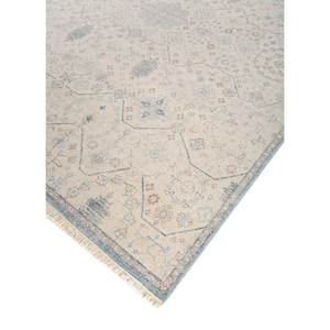 Alfombra de Lana Anudada a Mano Erbe Azul, Rectangular de 9x12, con Patrón de Medallón, para Decoración de Sala de Estar Juvenil - Product Image 2