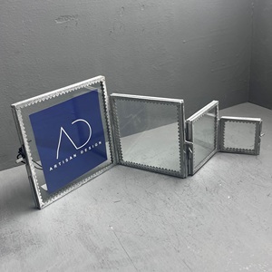 Picture <b>frame</b> <b>4</b> in 1 table top <b>photo</b> <b>frame</b> decorative family picture <b>frame</b> metal iron and glass with grey finish - Product Image 4