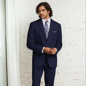 Costume trois pièces personnalisé pour hommes, respirant, meilleur costume mince de couleur unie pour hommes à la mode - Product Image 1