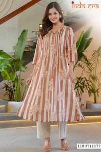 Wholesale Cotton Printed Stylish <b>Kurti</b> WIth Bottom Collection rate Available at Discounted Rates - Product Image 3