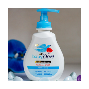 Dove Baby шампунь 400 мл насыщенный влагой, дерматолог протестирован и безопасен для новорожденных и младенцев