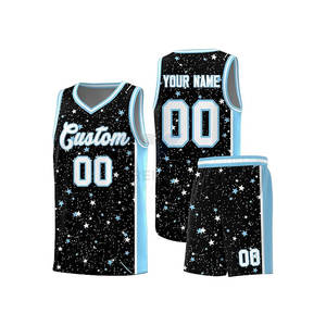 Conjuntos de Uniformes de Baloncesto Personalizados, Uniformes de Equipo con Nombre y Número Impresos, para Hombre y Mujer, 100% Poliéster, Antibacterianos, para Práctica - Product Image 1