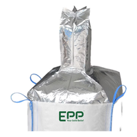 Kantong Kemasan Kimia EPP Vietnam 500-2000kg Jumbo FIBC Bulk Container dengan Lapisan Aluminium Foil Anti Lembab dan Ritsleting Atas