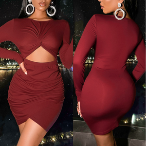 Vestido Casual Ajustado de Moda Primavera 2022 para Mujer, Falda Corta que Realza la Cadera, Silueta Bodycon, Cintura Natural, Tela Jersey - Product Image 2