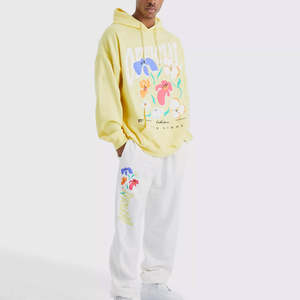 Conjunto Deportivo para Hombre al por Mayor, Sudadera con Capucha y Pantalones Deportivos Estampados, Pantalones Joggers y Pantalones Cargo, Ligeros, de Felpa, para Fitness - Product Image 1