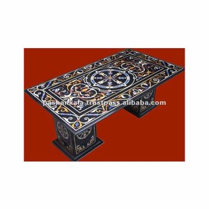 สีดำหินอ่อน Inlay กาแฟตารางด้านบน - Product Image 1