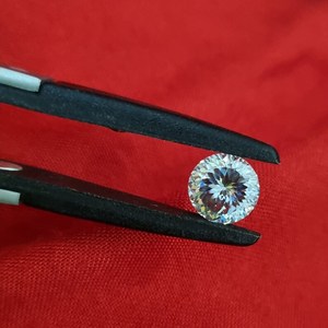 8 mm forme ronde portugaise coupe Moissanite diamant belle Moissanite gris clair VVS clarté faisant pour bijoux personnalisés - Product Image 4