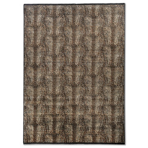 Alfombra Afgana de Lana Anudada a Mano, Estilo Gilded Age, Gris y Negro con Patrón Abstracto, para Decoración de Sala de Estar, Rectangular 9x12, para Pasillo, ENM-9004 - Product Image 1