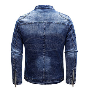 Chaqueta vaquera informal para hombre en color sólido estilo vaquero de un solo pecho con material de plumón chaqueta vaquera ligera de talla grande - Product Image 2