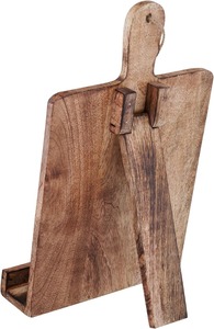Best Selling Heavy-Duty Wood Cookbook <b>Stand</b> Non-Slip Adjustable <b>Recipe</b> Holder Modern Kitchen Essential India Decorative Use - Product Image 5