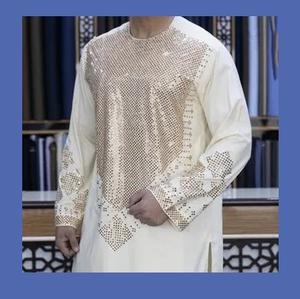 Top Meilleure Vente Afghan Hommes Robe à Vendre Traditionnel Punjabi Style Afghani Homme Robes Kuchi Tribal Kaboul Afghanistan Porter - Product Image 5