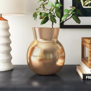 Nouveau Style Ensemble de 3 Vase à Fleurs Décoratif en Métal Maison Balcon et Accessoires Décoratifs de Table Vases Finis en Or - Product Image 3