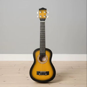 Ukulele soprano vintage SOLOBEAT Sunburst en acajou, 4 cordes en nylon, pour étudiants et débutants, finition vernie polie - Product Image 1