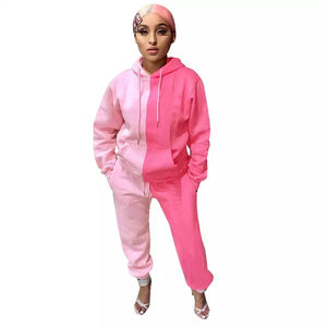 High Quality Custom Sweatshirt Pullover <b>Sweat</b> Suit <b>Women</b> 2 Piece Set Zipper Joggers <b>Pants</b> Breathable Cotton Fleece Tracksuits - Product Image 5