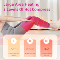 Masseur de jambes personnalisé pour la circulation et la relaxation, masseur de mollets à pression d'air, appareil de massage des jambes et des genoux avec chaleur