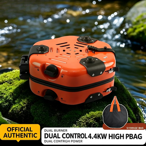 Outdoor Propane Burner Cookware mobile <b>kitchen</b> cassette stove dual control two burners - Product Image 4