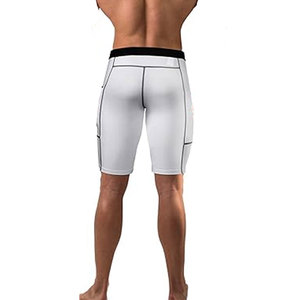Vente en gros de shorts de compression respirants de haute qualité pour hommes, pantalons de course et d'entraînement pour athlètes, motif solide, fonction anti-rides - Product Image 6