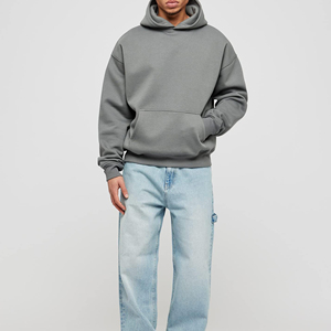 ODM Pull lourd de haute qualité Sweat à capuche French Terry Hoodies Drop Shoulder Heavy Oversized Men Hoodies - Product Image 3