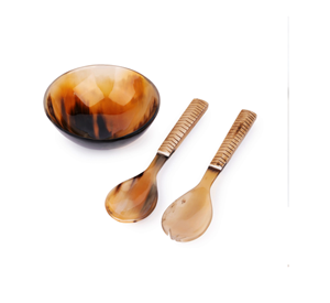 Vente chaude Multishape Poli Buffalo Horn Craft Luxury Pattern Bol de service décoratif pour la maison et la fête-Rasage - Product Image 3