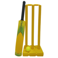 Set de Críquet Promocional con Diseño de Logotipo Personalizado Más Vendido en 2022, Bate de Plástico HDPE para Niños, Multicolor, HANSON CS03, Hecho en India