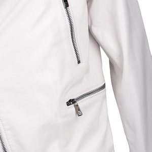 Veste en cuir d'hiver de qualité supérieure pour homme, personnalisée, style Letterman avec fermeture éclair pour la conduite à moto - Product Image 4