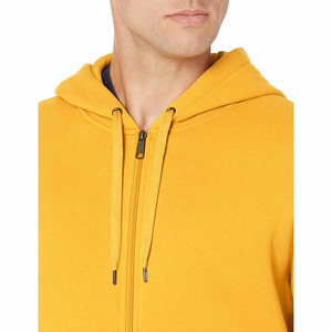 Sweat-shirt à capuche oversize pour homme 100% coton 320GSM unique pour impression bouffante couleurs unies hiver fermeture éclair complète sports de plein air uni - Product Image 5
