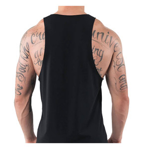 Camiseta sin mangas informal para hombre, camiseta sin mangas de rendimiento con tirantes, logotipo personalizado, de talla grande, transpirable, para culturismo - Product Image 4