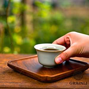 Plateau de service en bois de chêne avec coins arrondis, Assiette en bois, Planche de service Accessoires d'espace de travail faits à la main | Affiné | - Product Image 2