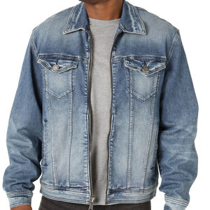 Veste à fermeture éclair en jean pour hommes avec ultra confort Veste en jean personnalisée en gros et personnalisée - Product Image 2